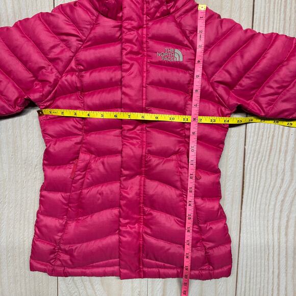 The North Face Girls 550 Down Fill Puffer Jacket Size XS (6) Hot Pink *No Hood* - Picture 6 of 9